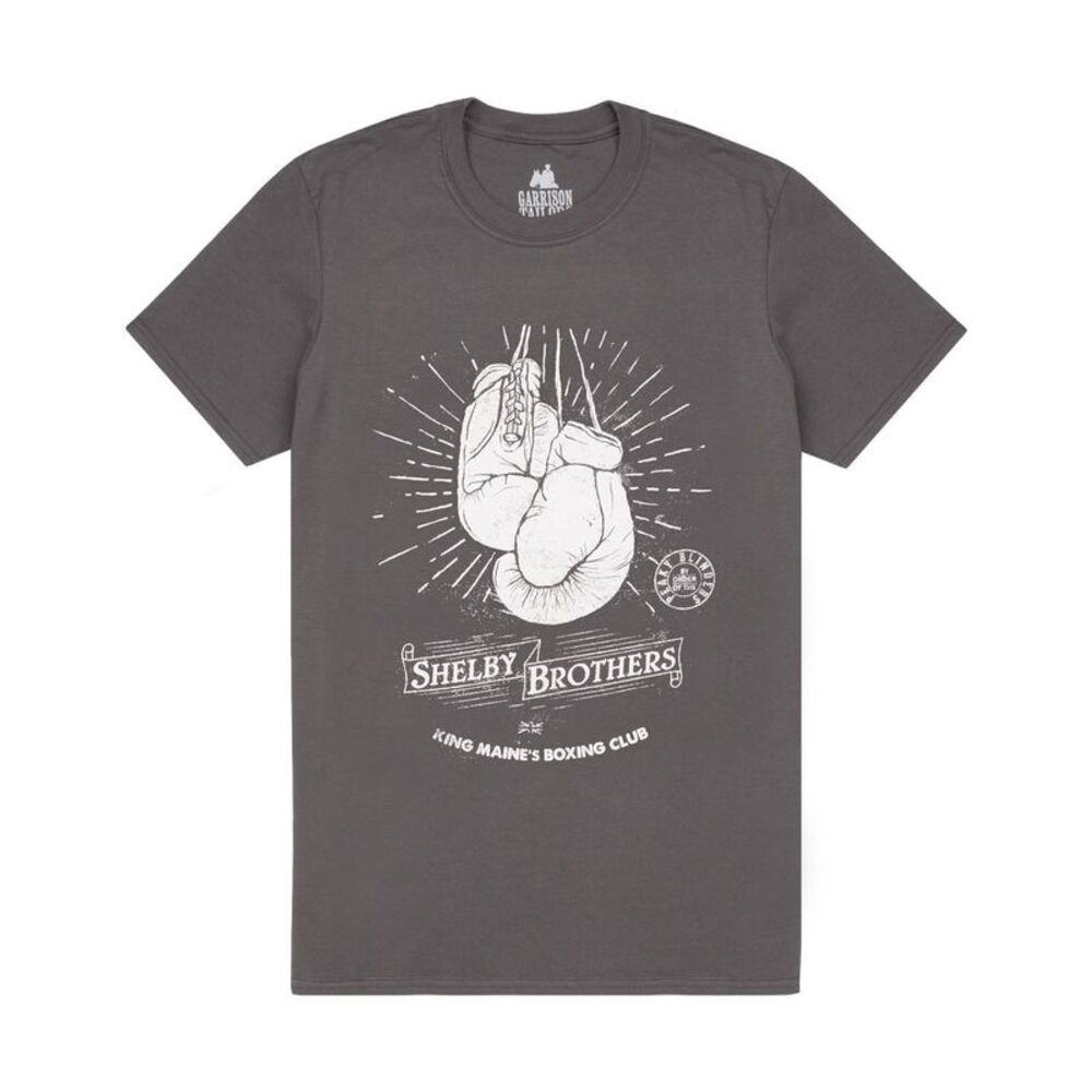 Peaky Blinders Mens Boxing Club Shelby Brothers T-Shirt / Gray